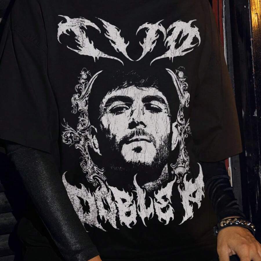 Camiseta unisex de metal oscuro de Tito Doble P _ Regalo de Tito Doble P _ Camiseta de metal oscuro de Tito Doble P _ Camiseta de metal oscuro de Tito Camiseta 100% Algodón Unisex - Playera Casual Premium de Corte Cómodo - Negro - Ver 1