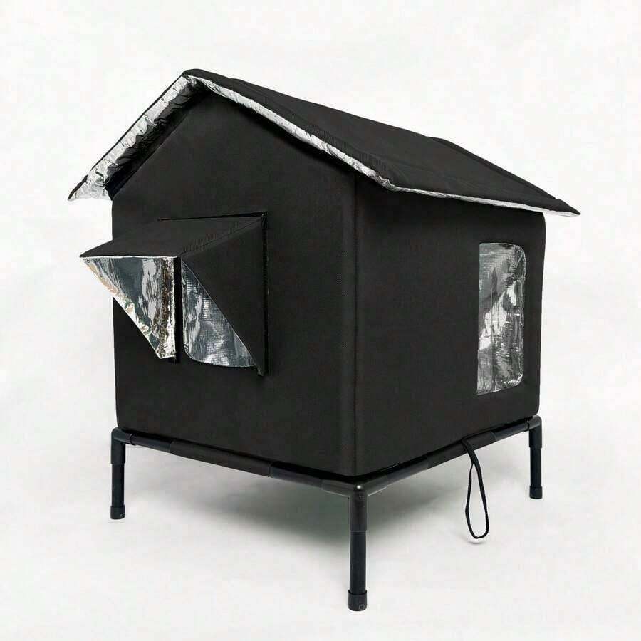 Outdoor Cat House, Warm & Insulated Cat Shelter For Indoor/Outdoor Cats, Suitable For All Seasons, With Warm Cushion, Easy Assembly - L-45*40*55 cm - Xem 1