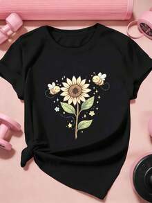 Women T-Shirts - Black - View 2