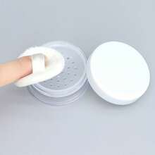 1 pezzo Custodia riutilizzabile in plastica per cipria sciolta da 20g con cuscinetto per cipria morbido, design multifunzionale adatto per conservare cipria sciolta, crema per gli occhi, correttore e campioni di prodotti per la cura della pelle, portatile e leggero per l'uso in viaggio, strumento di trucco essenziale per il ritocco quotidiano di donne e ragazze, trucco all'aperto e appassionati di trucco - Multicolore - Visualizzare 2