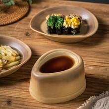 日式哑光陶瓷黄油碟，带盖，也可作蘸酱碗、调味碟、黄油保鲜盒使用，易于清洗 - 查看 4