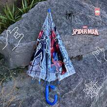 Ô dù trong suốt hình Người Nhện Marvel dành cho trẻ em, ô dù tự động hoạt hình cho bé trai và bé gái, học sinh mẫu giáo và tiểu học, ô dù Người Nhện cán dài cho bé. - trắng - Xem 4