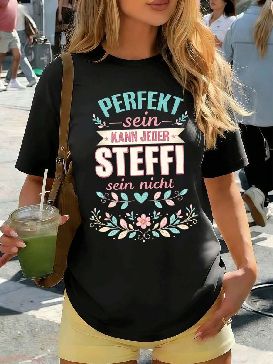 Dam-T-shirts - Svart - Visa 1