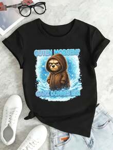 Women T-Shirts - Black - View 2
