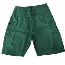 Women's Bermuda Shorts In Bengaline Fabric With Plenty Of Elastane. Fits Very Well. - 綠色 - 查看 3