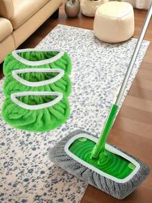 Green Wet Dry Microfiber Mop Pads Reusable Washable Home Furniture Floor Sweeper Mop Head Replacement Cloths - Multicolor - View 1