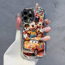 Officially Licensed Disney Mickey Mouse Phone Case, This Protective Phone Case Features A Classic Print Of Cheerful Mickey Mouse With His Iconic Round Ears And Bright Smile, Set Against A Vibrant Backdrop Decorated With Subtle Star And Polka Dot Accents, Made With Flexible, Durable TPU Material To Protect Against Everyday Scratches, Bumps, And Minor Impacts, With A Raised Camera Frame For Extra Lens Protection, Slim And Lightweight Construction That Adds Minimal Bulk And Fits Easily In Pockets And Bags, Compatible With IPhone 17, 16, 15, 14, 13, 12, 11 Pro Models, Making It A Timeless Choice For Mickey Fans And Disney Lovers, Ideal For Birthdays, Holidays, Or Any Special Occasion To Surprise Family And Friends - Bạc - Xem 4