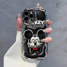 Officially Licensed Disney Mickey Mouse Phone Case, This Protective Phone Case Features A Classic Print Of Cheerful Mickey Mouse With His Iconic Round Ears And Bright Smile, Set Against A Vibrant Backdrop Decorated With Subtle Star And Polka Dot Accents, Made With Flexible, Durable TPU Material To Protect Against Everyday Scratches, Bumps, And Minor Impacts, With A Raised Camera Frame For Extra Lens Protection, Slim And Lightweight Construction That Adds Minimal Bulk And Fits Easily In Pockets And Bags, Compatible With IPhone 17, 16, 15, 14, 13, 12, 11 Pro Models, Making It A Timeless Choice For Mickey Fans And Disney Lovers, Ideal For Birthdays, Holidays, Or Any Special Occasion To Surprise Family And Friends - Silver - View 4
