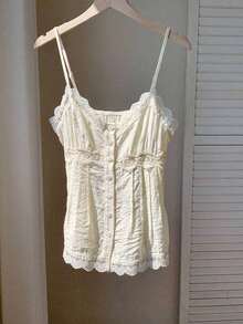 Top de mujer de unicolor, adecuado para el verano - Albaricoque - Ver 7