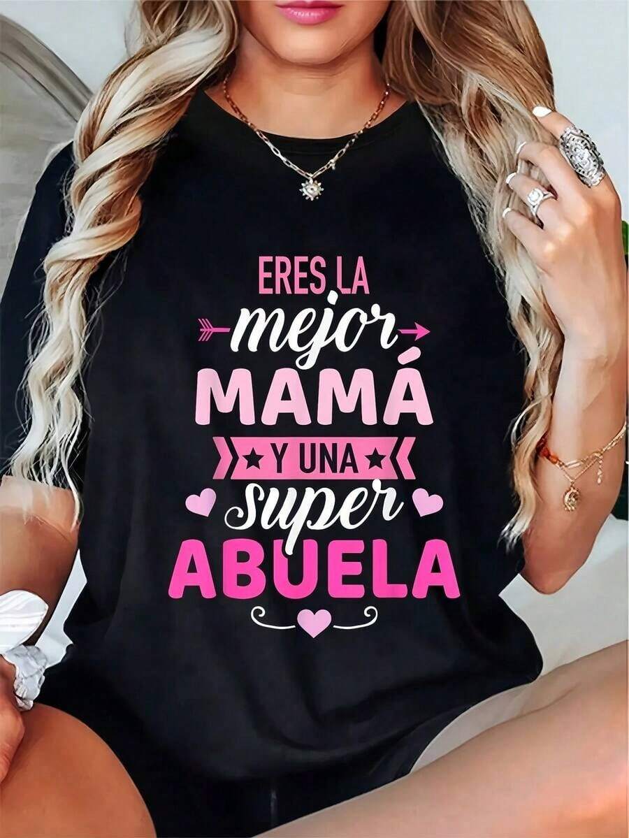 Classic2026 Nueva Llegada Primavera Casual Viaje Diseño Exclusivo Camiseta de Manga Corta Cuello Redondo Blanca Estilo Verano - Negro - Ver 1