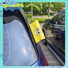 SpongeBob SquarePants 1pc SquarePants Car Stickers, Cute And Scratch-Resistant Cartoon Decals, Waterproof DIY Stickers, Suitable For Car Windows, Laptops, Water Bottles, Room Walls, Back-To-School Party Supplies, Halloween, Christmas Decorations And Gifts. - Multicolor - View 10