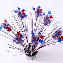 4th Of July Patriotic Metal Decorations, Blue Red White Star Centerpiece, Independence Day Celebration Supplies, Memorial Day Decor - View 1