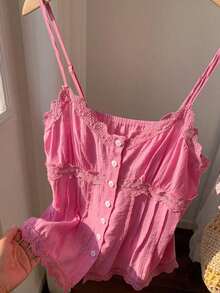 Top de mujer de unicolor, adecuado para el verano - Rosa - Ver 7