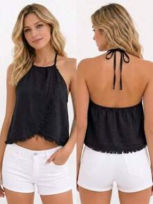 Hauts pour femmes - Noir - Voir 2
