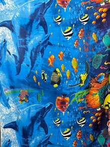 Beach Sarong/Paroron/Beach Cover-Up, Various Prints, 1 X 1.8 Meters, Polyester, Lightweight, Quick-Drying Fabric, Beachwear - 60 Cá heo - Xem 2
