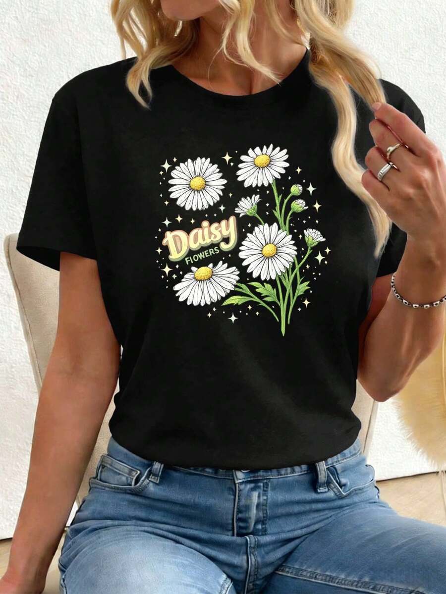 Dam-T-shirts - Svart - Visa 1