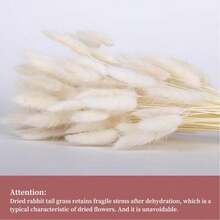 60pcs/Set 16.5 Inch Artificial Bunny Tails, Home Decor Artificial Bunny Tail Branches, Suitable For Boho Floral Arrangements, DIY Crafts, Home Kitchen And Wedding Decor, Christmas, Thanksgiving, Wreath Making - White - View 5