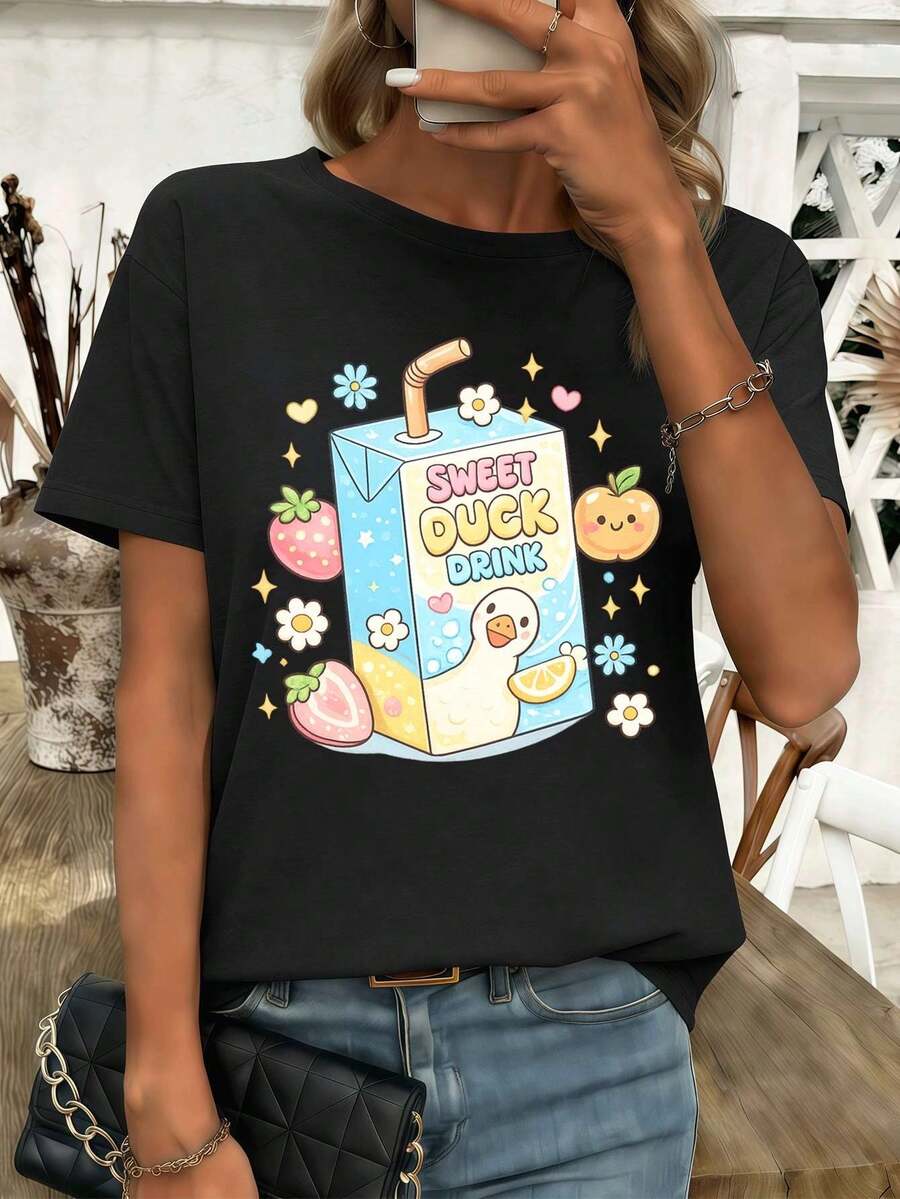 Women T-Shirts - Black - View 1