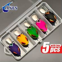 ANFS 5pcs Mini Frog Soft Lures - Double Hook Bionic Fish Bait, Bio-Electric Scale Design, Multi-Color Options, Suitable For Freshwater And Saltwater Fishing - Multicolor - View 4