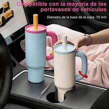 Vaso Térmico 40oz con Asa, Acero Inoxidable 304, Aislamiento y Pajita Incluida, Elegante Taza de Café, Ideal para Uso Diario, Viajes y Oficina, Reutilizable y Duradero - Negro - Ver 4