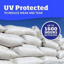 Heavy Duty Sand Bags With Tie Strings Empty Woven Polypropylene Sand - Bags Flood Control With 1600 Hours Of, 50 Lbs Capacity, 14x26 Inches, White, Pack Of 10 - White + 10 Sandbags - View 3