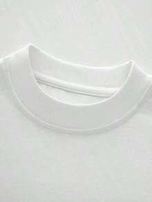 100% algodón puro, transpirable y agradable para la piel. Diseño clásico de cuello redondo, corte ajustado y adecuado para todo tipo de cuerpos. Estampado de moda con estilo minimalista y de alta calidad. Diseño unisex perfecto para conjuntos de pareja, ideal para el transporte diario, citas, ocio y ropa urbana - versátil y atemporal. - Blanco - Ver 5