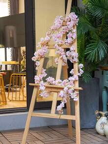 1/2/5 piezas Guirnalda artificial de 70 pulgadas de vid de flor de cerezo, decoración floral colgante de seda, adecuada para fondo de boda/fiesta, decoración interior/exterior, estilo japonés lindo, regalo de cumpleaños, decoración de primavera, fiesta, vacaciones, estilo bohemio - Rosa - Ver 5