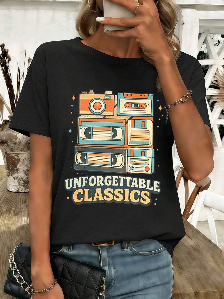 Women T-Shirts - Black - View 1