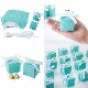 Caja verde menta con cinta blanca