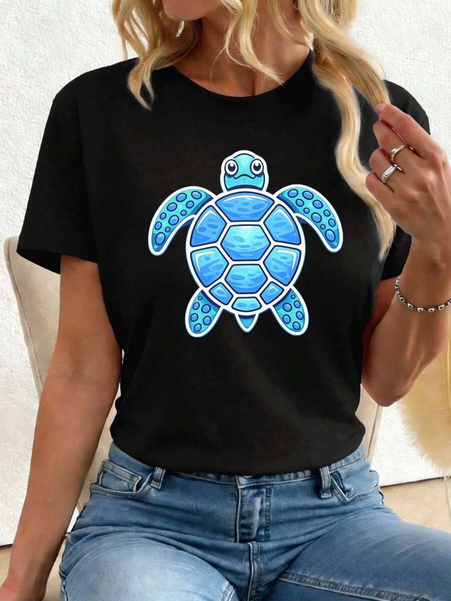 Women T-Shirts - Black - View 1