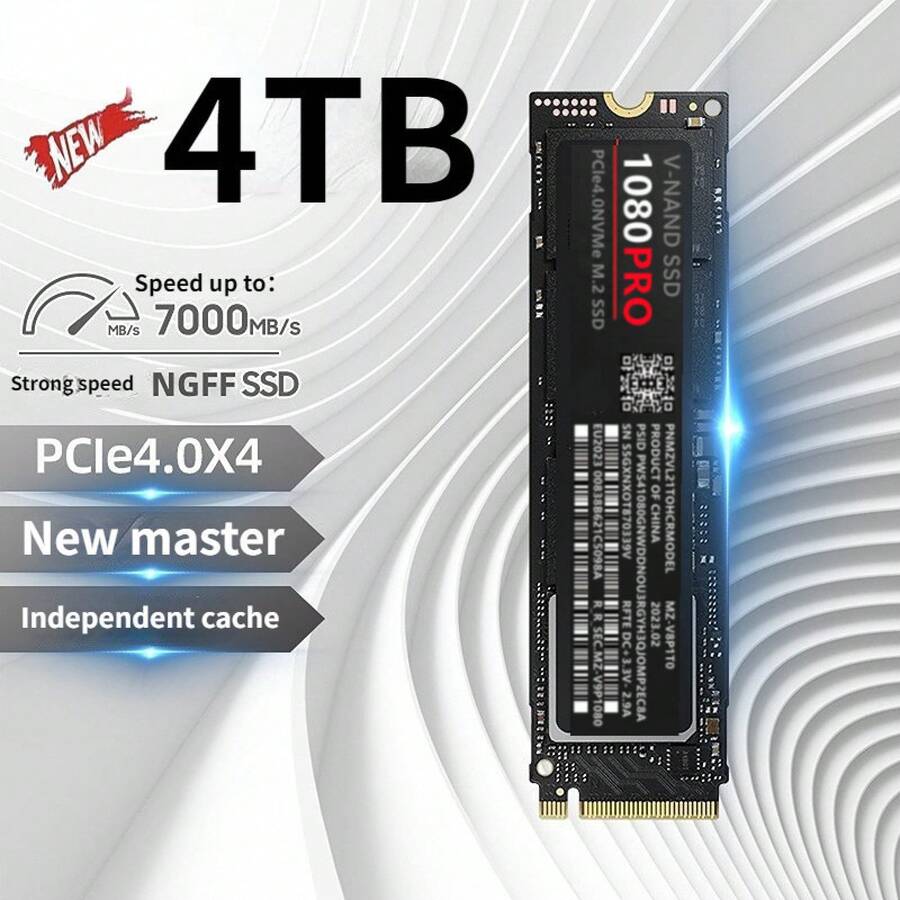 Best-Selling M2 2280 PCIe 4.0 SSD High-Speed Solid State Drive 1080PRO 4TB - 查看 1