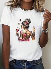 Plus Size T-Shirts - White - View 1