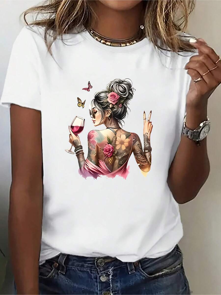 Plus Size T-Shirts - White - View 1