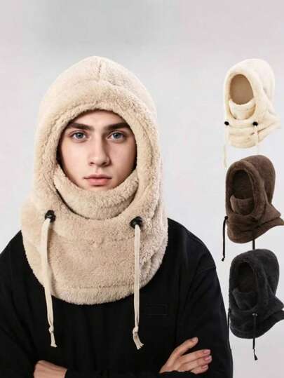 1pc Unisex Outdoor Hiking Skiing Cycling Balaclava, Windproof Warm Face Mask Hat For Autumn/Winter