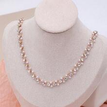 1 Chiếc vòng cổ ngọc trai giả thời trang và đơn giản dành cho nữ, đính kim cương, thích hợp đeo hàng ngày, làm quà tặng, hoặc trong các dịp trang trọng. - Nhiều màu - Xem 4