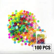 200 Pieces 3/4 Inch Transparent Counting Chips For Bingo Game, Party, Classroom, Game Night - Mixed Color - Multicolor - View 10