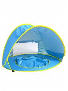 Barraca de Praia Portátil (Proteção UV, Sombra Semi-Aberta, Amigável para Animais de Estimação, Fácil de Instalar, Adequada para Pessoas e Animais de Estimação, Ideal para Camping na Praia, Piqueniques e Atividades ao Ar Livre) - Multicolorido - Visão 9