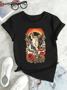 Women T-Shirts - Black - View 2
