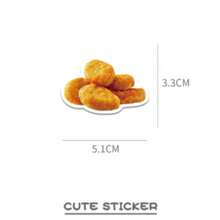 60pcs Crispy Fried Chicken Sticker Set, Waterproof PVC Stickers For Phone, Computer, Cup, Luggage, Durable And Residue-Free, Great Gift For Family And Friends - Multicolor - View 4