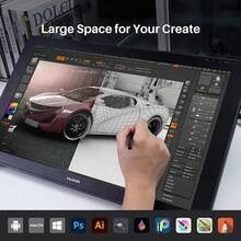 HUION Kamvas 24 Graphics Tablet Monitor 23.8 Inch QHD Screen Anti-Glass Film Pen Display With Stand Support PC Android - 1 - View 5
