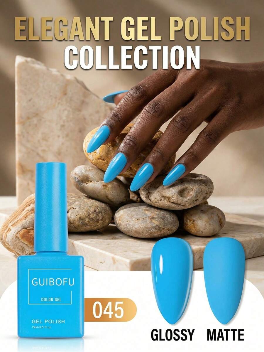 1 pieza Esmalte de uñas en gel No.045 de la marca GUIBOFU