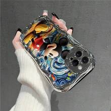 Officially Licensed Disney Mickey Mouse Phone Case, This Protective Phone Case Features A Classic Print Of Cheerful Mickey Mouse With His Iconic Round Ears And Bright Smile, Set Against A Vibrant Backdrop Decorated With Subtle Star And Polka Dot Accents, Made With Flexible, Durable TPU Material To Protect Against Everyday Scratches, Bumps, And Minor Impacts, With A Raised Camera Frame For Extra Lens Protection, Slim And Lightweight Construction That Adds Minimal Bulk And Fits Easily In Pockets And Bags, Compatible With IPhone 17, 16, 15, 14, 13, 12, 11 Pro Models, Making It A Timeless Choice For Mickey Fans And Disney Lovers, Ideal For Birthdays, Holidays, Or Any Special Occasion To Surprise Family And Friends - 銀色 - 查看 3