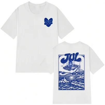 T-shirt graphique Rapper Jul, vêtements pour hommes et femmes, t-shirt mode hip-hop, t-shirts courts en coton décontracté, t-shirts oversize, streetwear