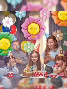 Kit 8pz Globo Flores Primavera Fiesta Festival Cumpleaños - Ver 6