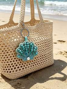 Dije de bolso con forma de estrella de mar, concha, tortuga marina, concha de langosta, accesorio de moda y lindo, totalmente decorado con rhinestones, accesorio para bolso/coche, adecuado para mujeres, con cuentas, incrustado con rhinestones, joyería de arte de uñas hecha a mano - Multicolor - Ver 3