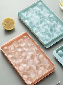 33-Cavity Ice Cube Tray - Easy-Release Square Ice Cube Maker [Random Style Shipped] Suitable For Cocktails And DIY Drinks Round Ice Cube Mold Suitable For Whiskey Cocktails And Homemade Beverage Ice Making Home Small Ice Cube Maker Mold - Random - View 2
