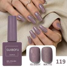 GUIBOFU Brand 1 Bottle #119 Gel Nail Polish - Mauve Purple - View 6