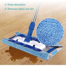 3 Pack Microfiber Mop Refills Compatible With MR. SIGA Professional Mop, 17.3x 9.4 Inch Reusable Flat Mop Pads Hardwood Floor Cleaning And Waxing, Dual-Sided Wet/Dry Mop Cloth - Bộ 3 cái - Xem 3