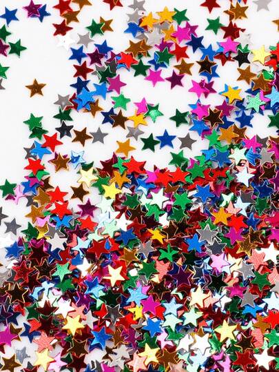 120g Multicolor Shiny Sequins, 4mm Multicolor Metallic Glitter Stars, Rainbow Sparkling Multicolor Confetti Suitable For Birthday Party, Wedding, Halloween, Christmas DIY Decoration