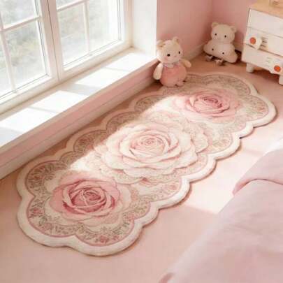 1 buc. Covoraș de intrare în formă de trandafir floral, potrivit pentru decorul casei, ideal pentru bucătărie și baie, covoraș de intrare, covor mic, covoraș de bun venit, covor, covor de ușă pentru exterior, covor de bucătărie, decor pentru casă, covoraș pentru ușă, covor mic, covoraș de exterior, decor pentru casă, covor de zonă, covor de grădină, covor lavabil